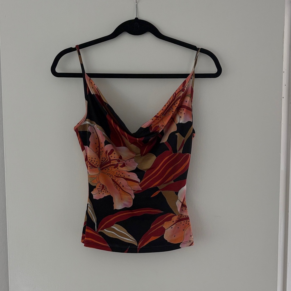 Floral Cowl Neck Camisole Top